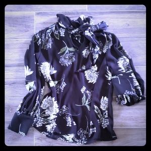New - Sheer Clover Print Blouse